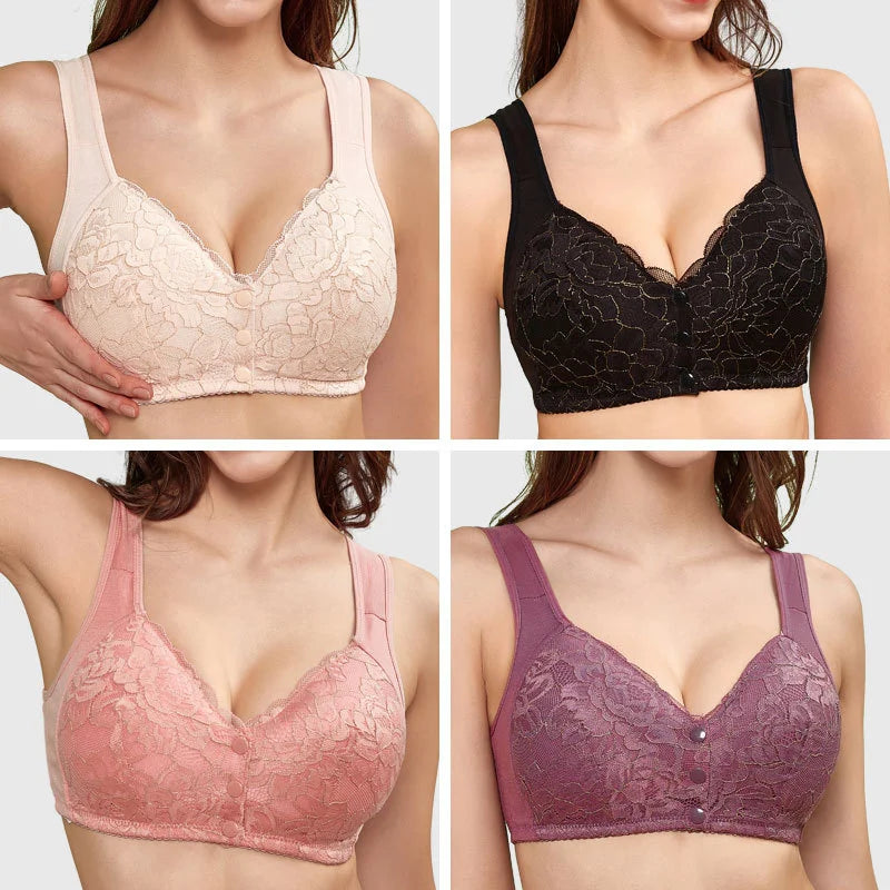 ✨Last Day Buy 1 Get 1 Free✨ Lace Floral Front Closure Bra