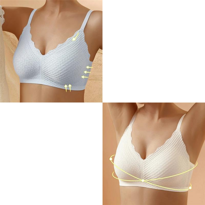 🔥Hot Sell🔥⏰LAST DAY  Buy 1 Get 1 Free⏰Transpirable Ice Silk Wireless Push Up Plus Size Bra