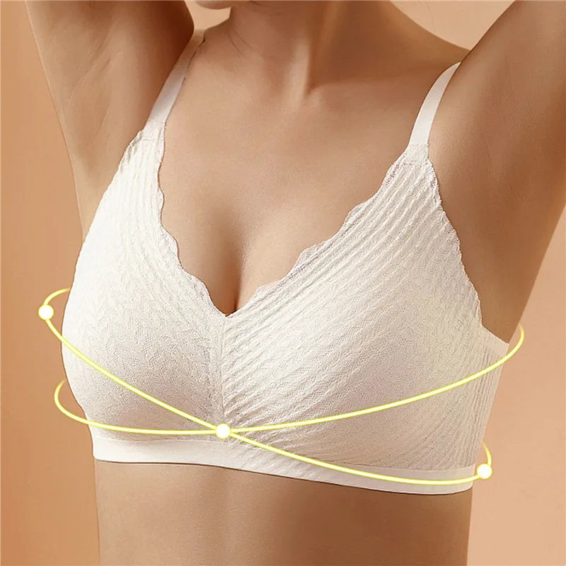 🔥Hot Sell🔥⏰LAST DAY  Buy 1 Get 1 Free⏰Transpirable Ice Silk Wireless Push Up Plus Size Bra