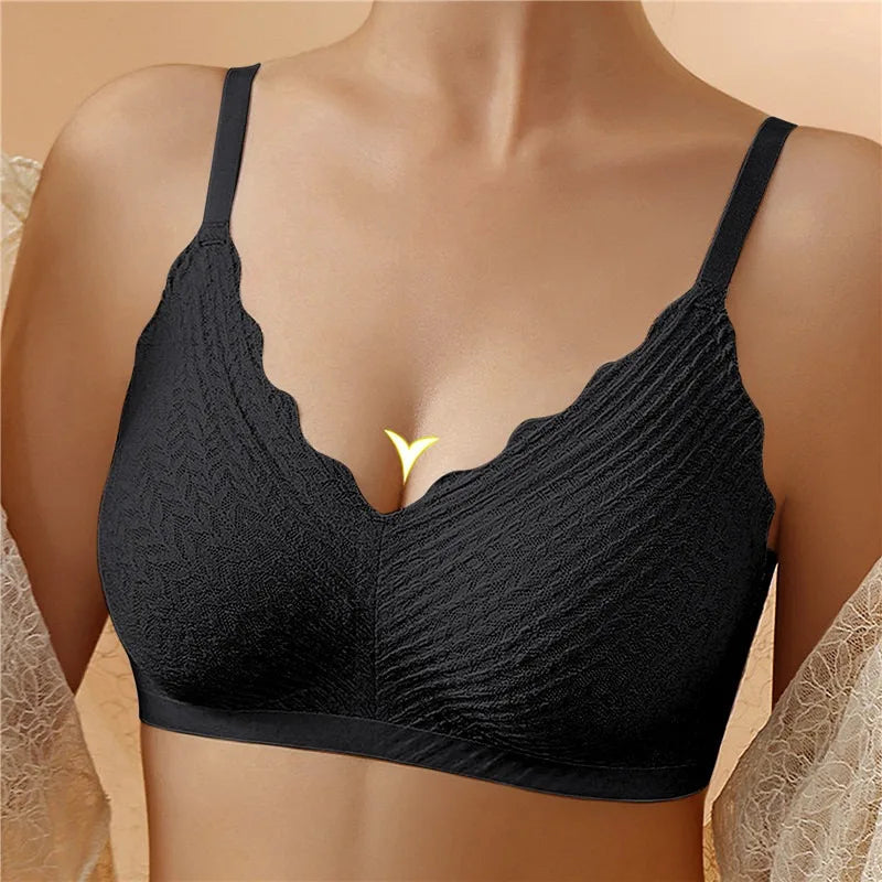 🔥Hot Sell🔥⏰LAST DAY  Buy 1 Get 1 Free⏰Transpirable Ice Silk Wireless Push Up Plus Size Bra