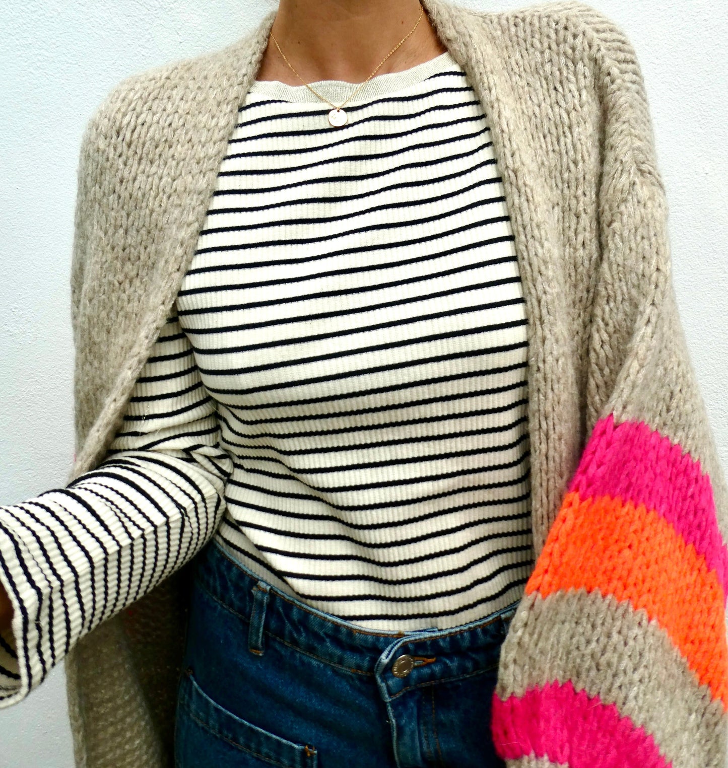 Nina cardigan in taupe